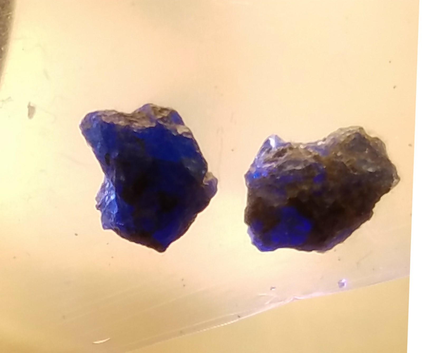 Genuine Hauynite, Eifel Mt’ns, Germany. Rare Big Size: 1.25 & 1.00ct. Lot # 313