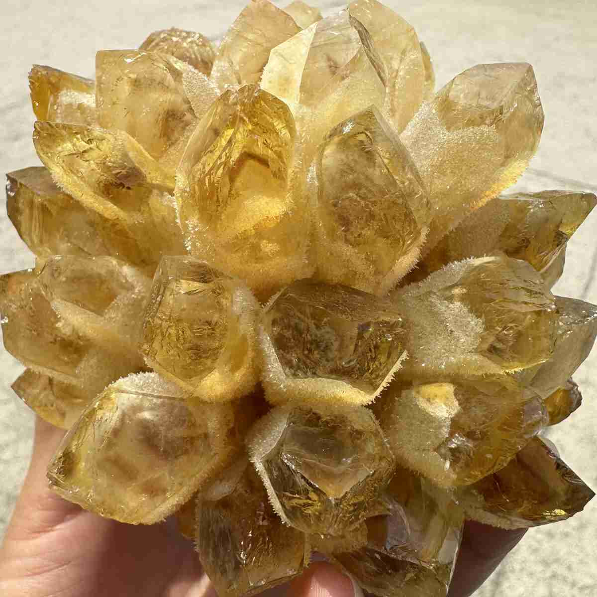 1pc natural citrine cluster Quartz Crystal specimen Mineral Healing decor 300g+