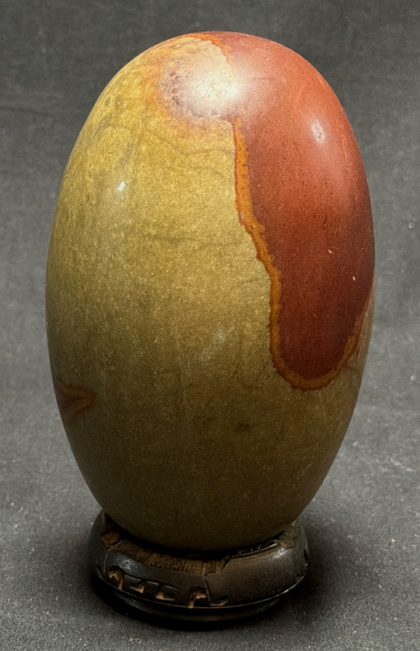 Indian Hindu Natural Jasper Quartz Narmada Shiva Lingam Sacred Stone (KuK)
