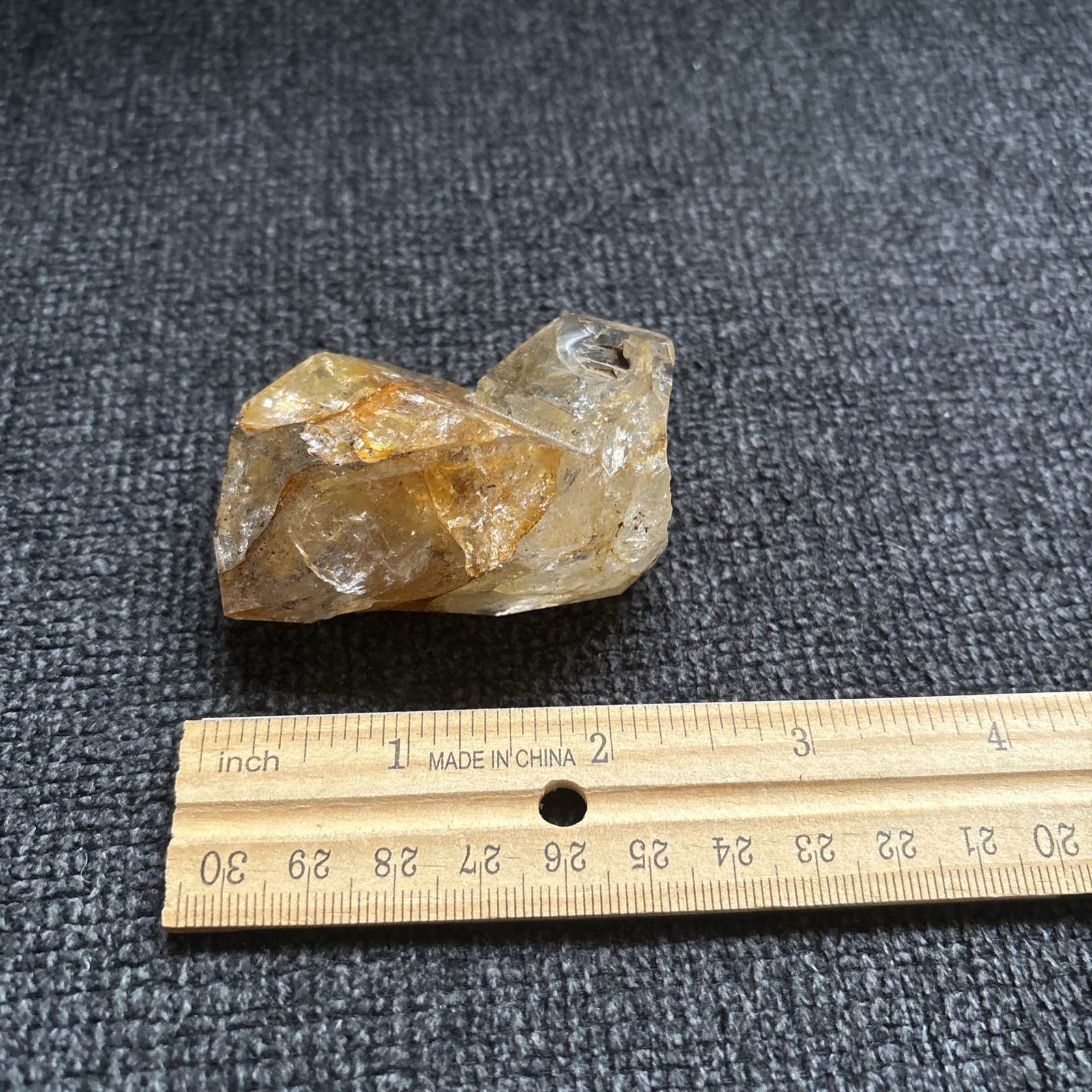 Herkimer Diamond Quartz Crystal “Golden Healer” 2.5in x 1.75in, 3.8oz