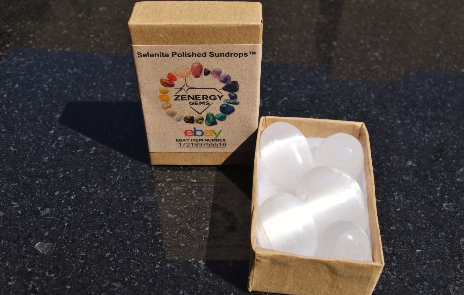 [5] ” SELENITE POLISHED SUNDROPS™ Healing Crystals Reiki POWER – ZENERGY GEMS™