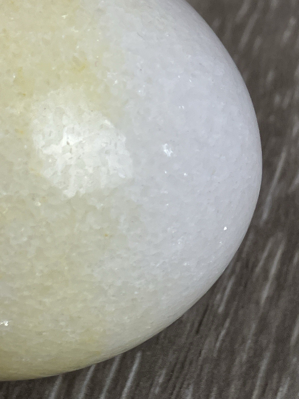 Polished Stone Rock Egg Easter Yellow White Natural