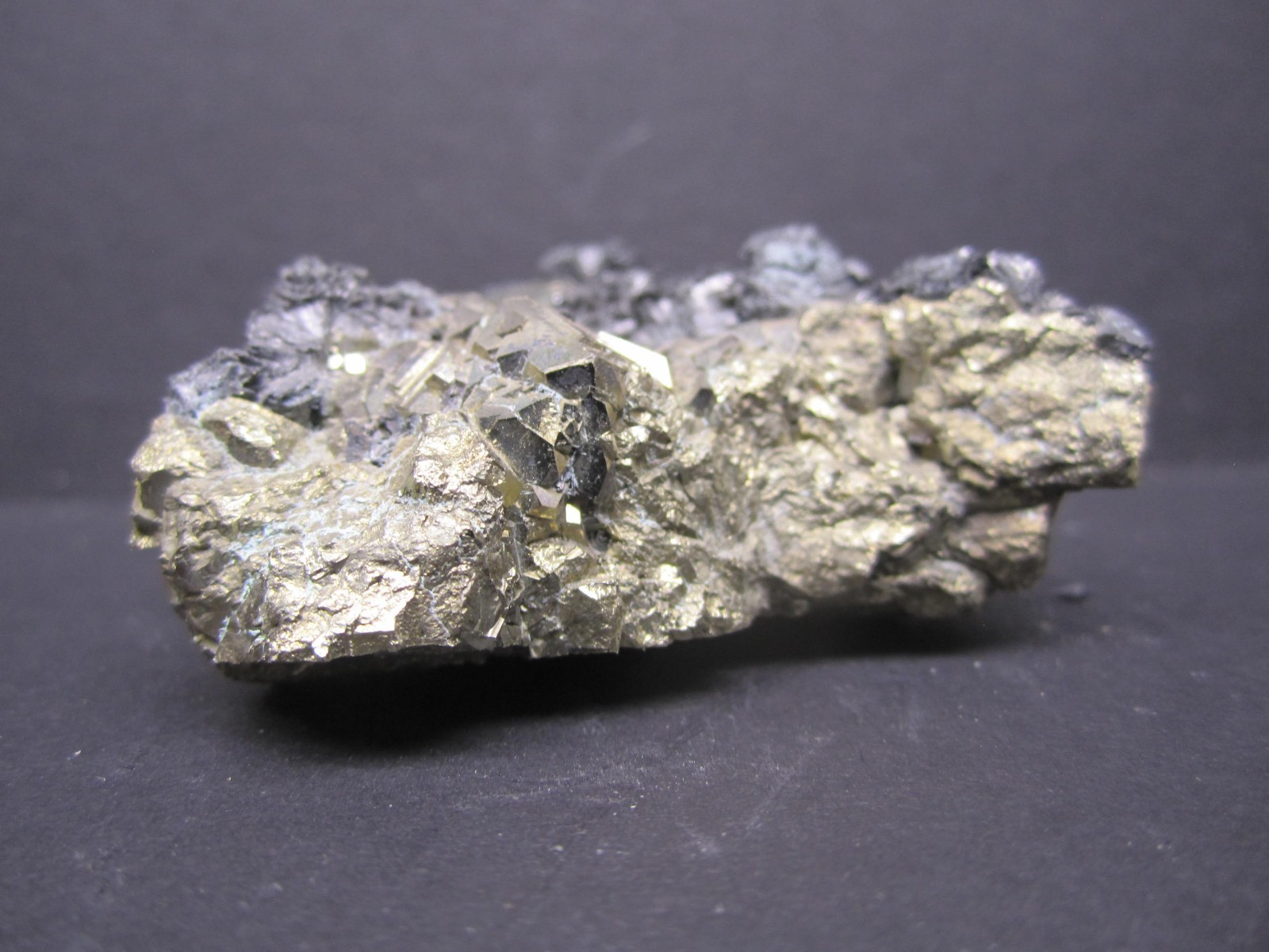 Franckeite on Pyrite, San Jose Mine, Bolivia #3