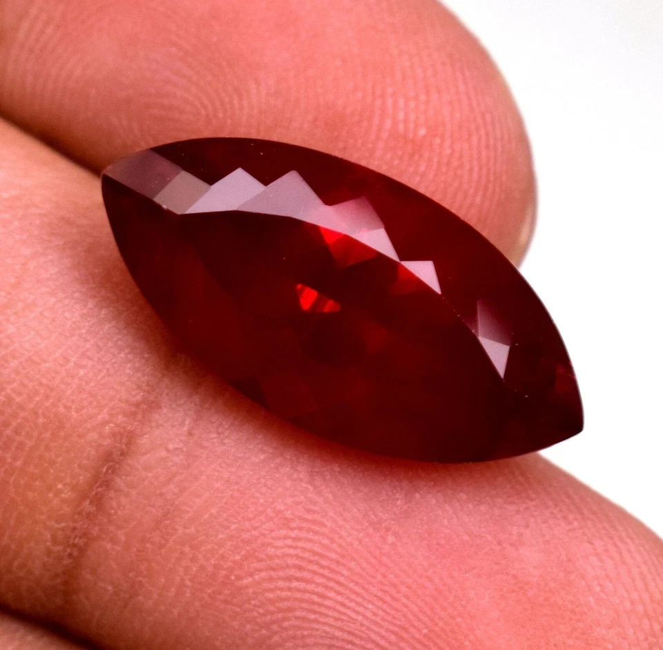 10 C+t Natural BURMA Pigeon Blood Red Ruby Marquise Cut Loose Gemstone Certified