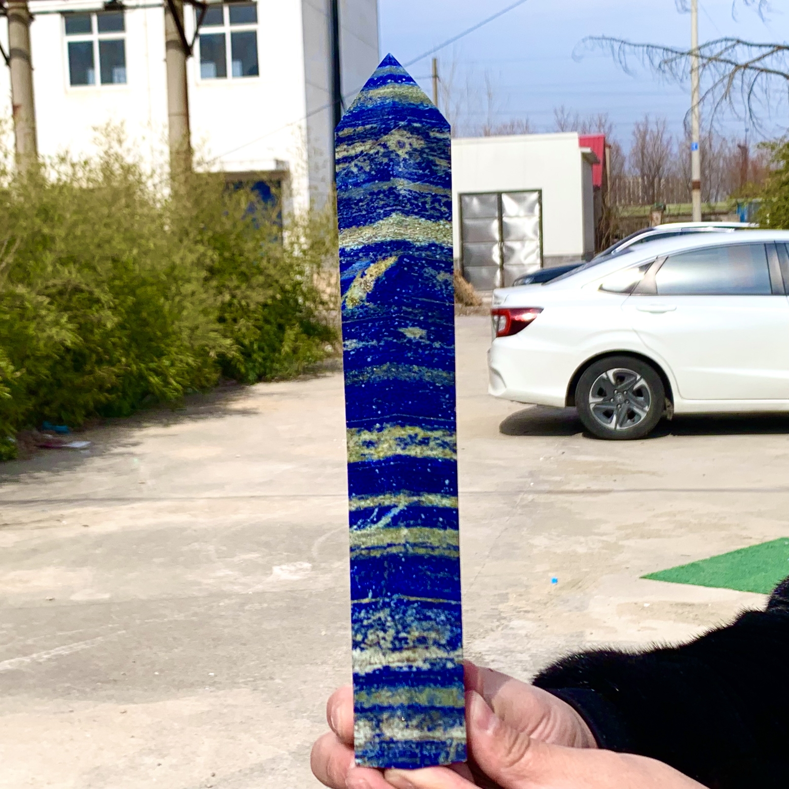 2.24LB Lapis lazuli quartz crystal obeliskpoint wand aura healing