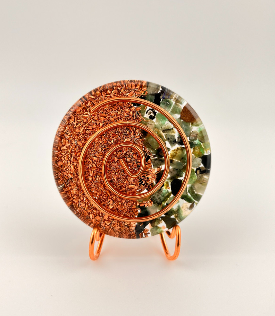 Big Pocket OG ORGONITE made of COPPER, Green Aventurine and RESIN Handmade
