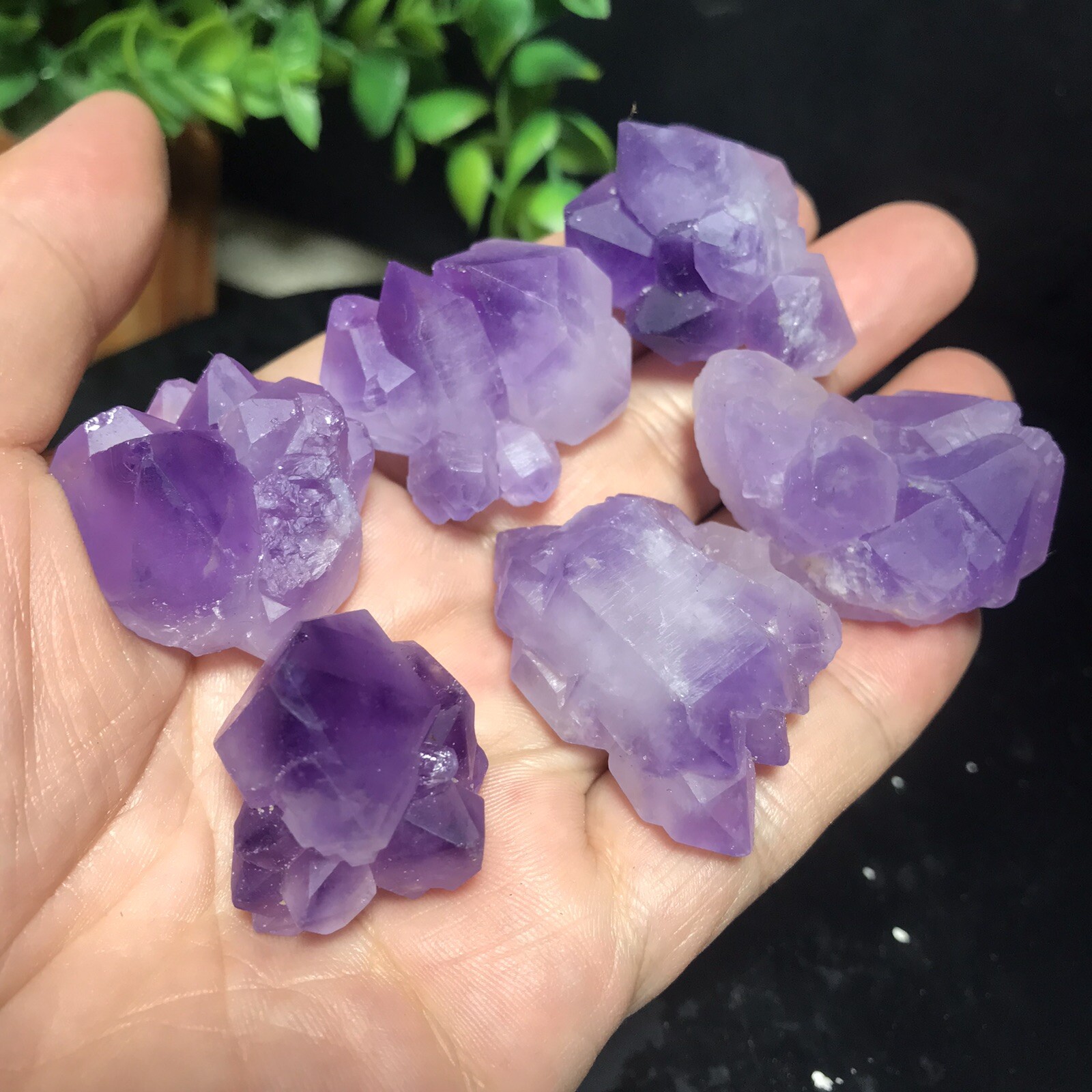 100g Natural Purple Crystal Quartz Amethyst Clusters Small particles AAA