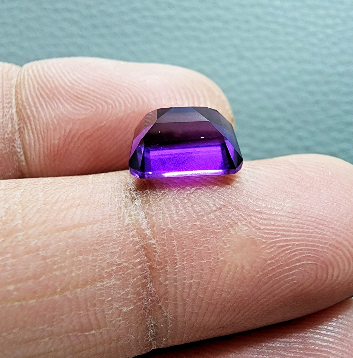 4.20Ct Purple Amethyst Emerald Cut Lab-Created Loose Gemstone Jewelry Making
