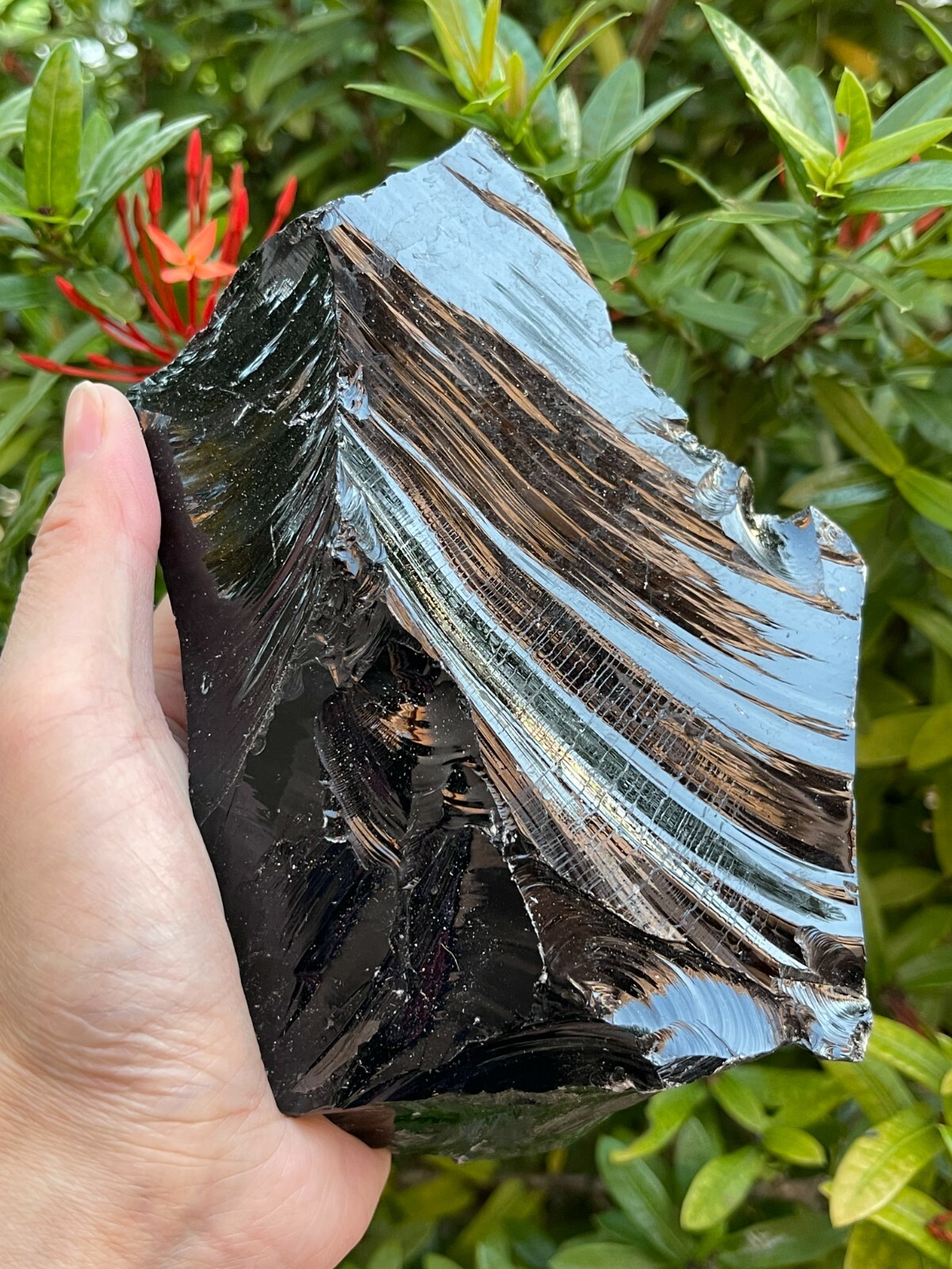 Extra Large Black Obsidian Rough Stones, 3″ – 6″ Raw Black Obsidian Natural