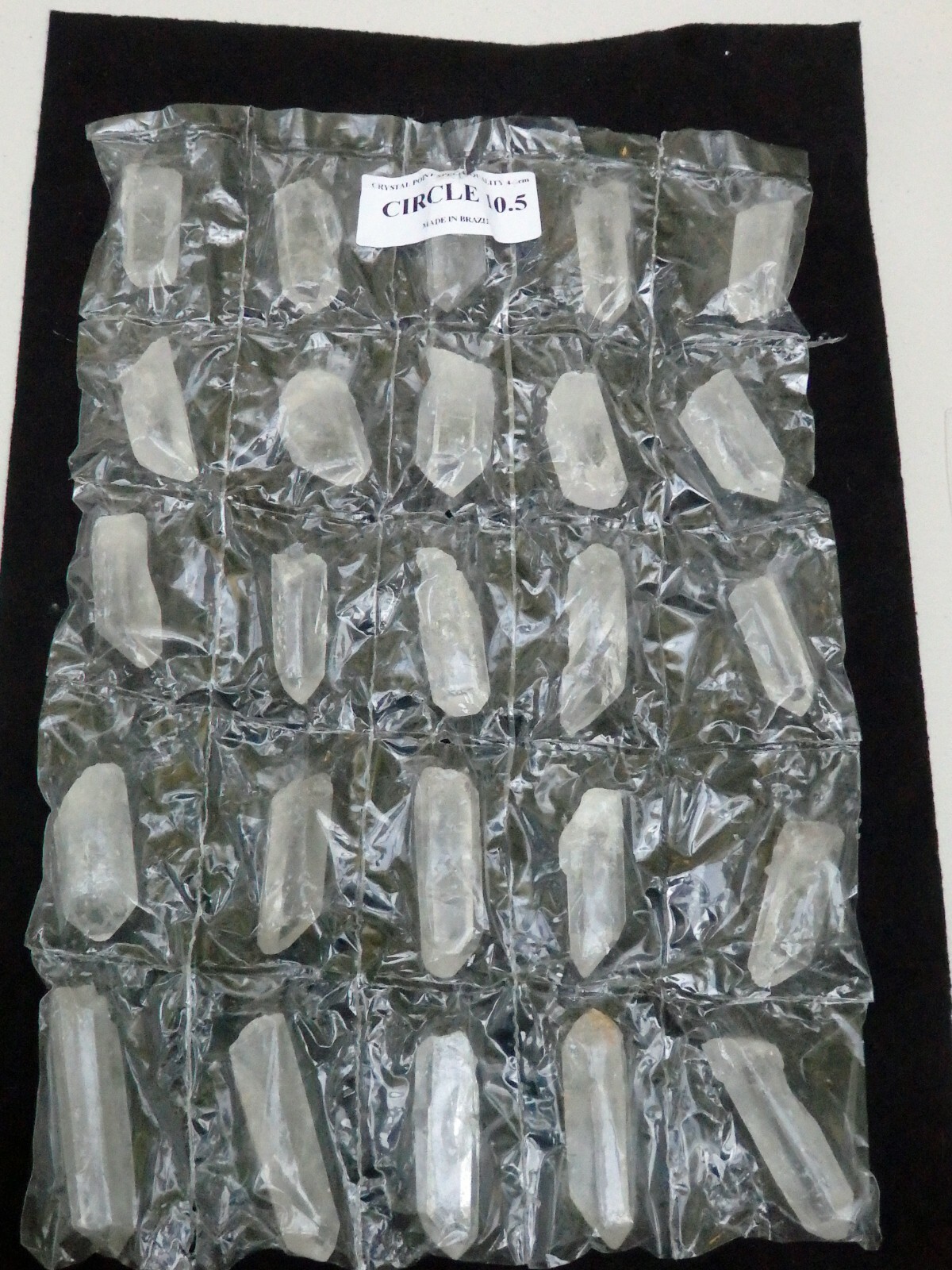 2+ lbs Natural Clear Quartz Crystal Points, EXTRA Quality 4cm-6cm size – sheet