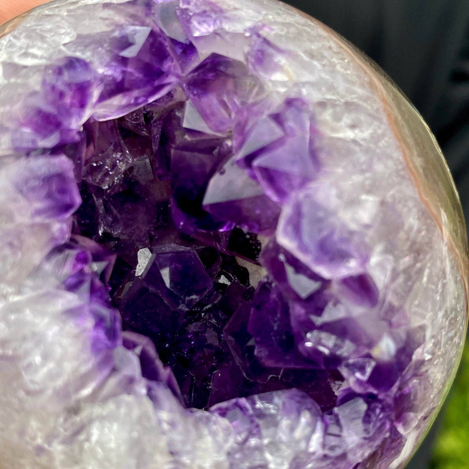 477G Natural Amethyst Agate Opening Smile Quartz Cluster Crystal Specimen Hea