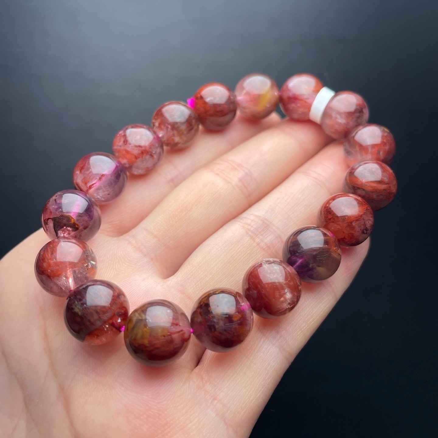 10mm Natural Aurora 23 Bead Bracelet Reiki Crystal Quartz Healing Decorate 1pc