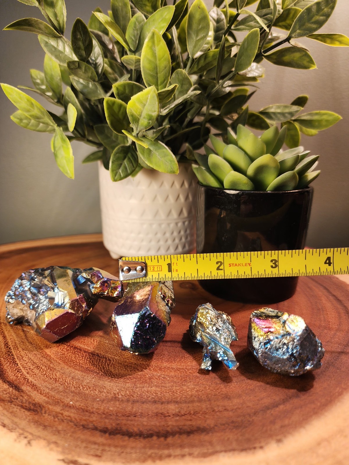 Rainbow Aura Quartz Crystal Clusters