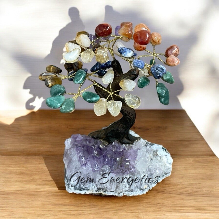 Chakra Crystal Tree Chakra Tree Gem Tree Chakra Gemstone Tree Feng Shui Tree.