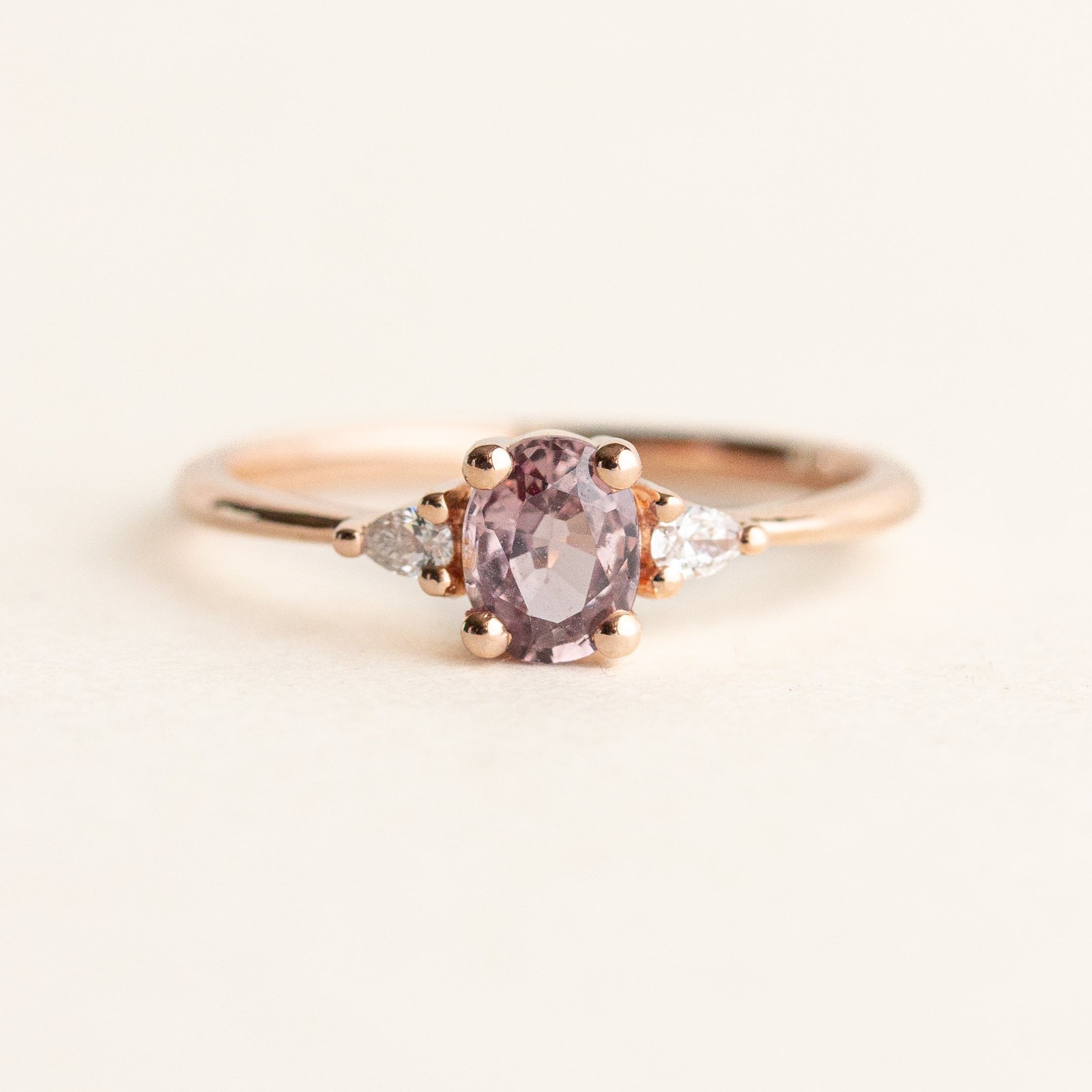 2.19 CT Oval Purple Sapphire Pave Ring 925 Sterling Silver Engagement Ring