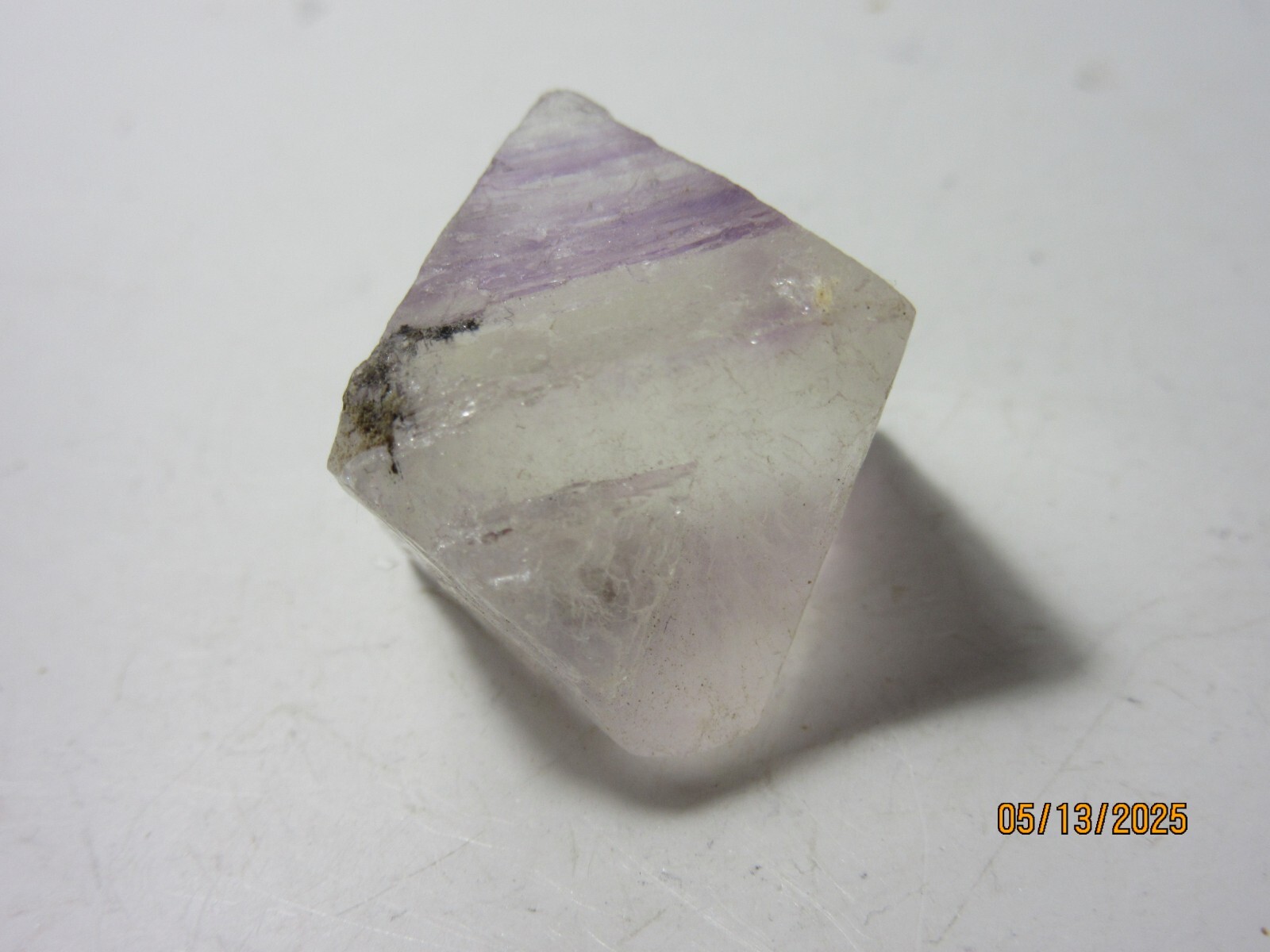 Two Tone Purple Clear Fluorite 1.0″ Octahedron Crystal Collectible TTCPPO-3s