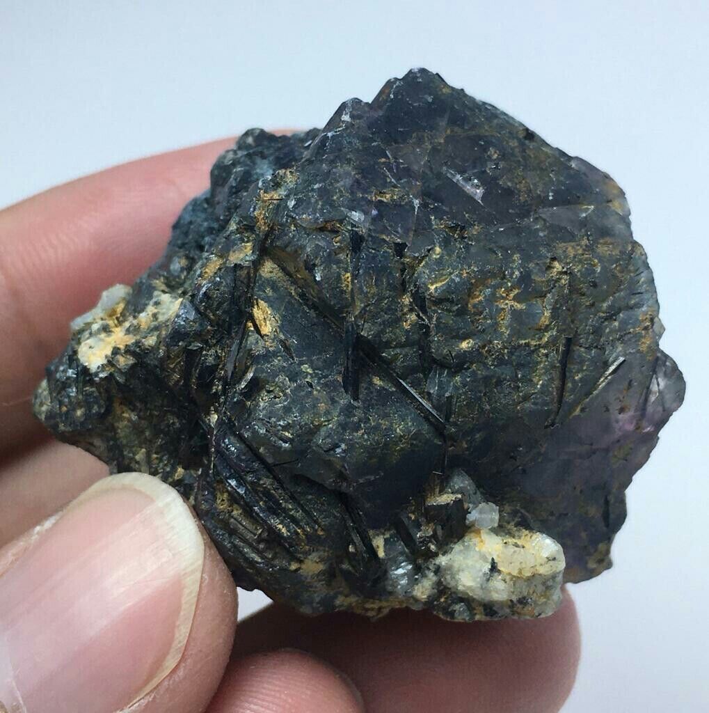 Aegerine included flourite from zagi mountain kpk Pakistan.