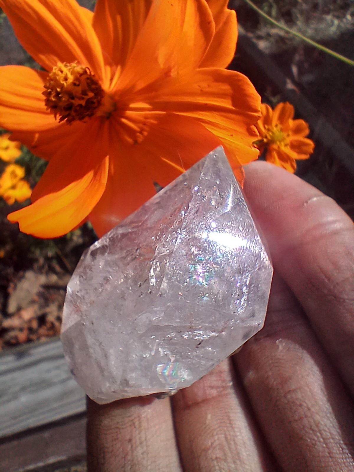 Genuine Herkimer 💎 On Druze With 🌈s (Self Collected In NY)