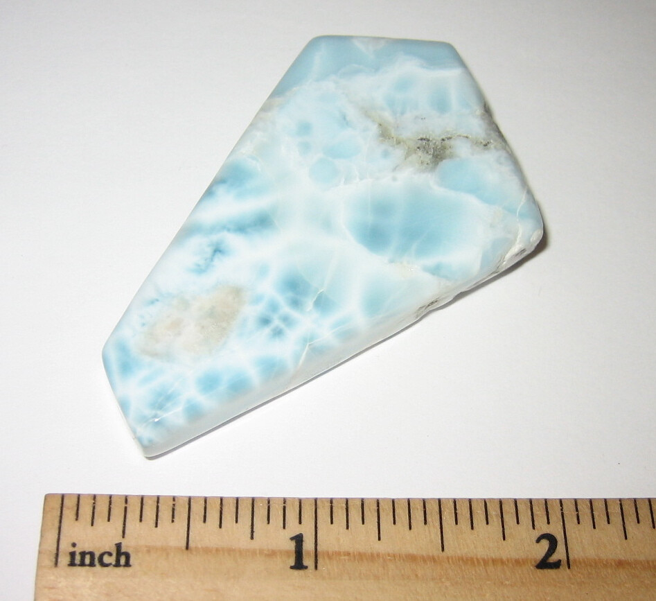 2.3″ POLISHED NATURAL LARIMAR STONE MINERAL FROM DOMINICAN REPUBLIC ~ 31.1g *A3