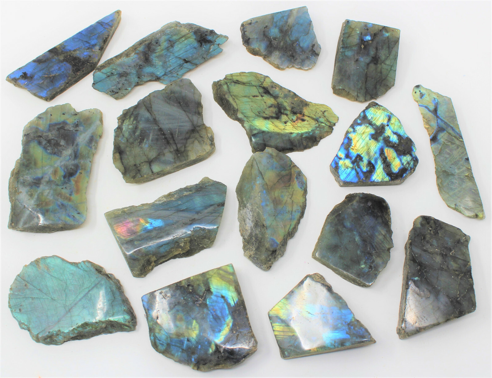 Natural Labradorite Slabs 1.5-2″ (High Flash Raw Labradorite Crystal Slices)