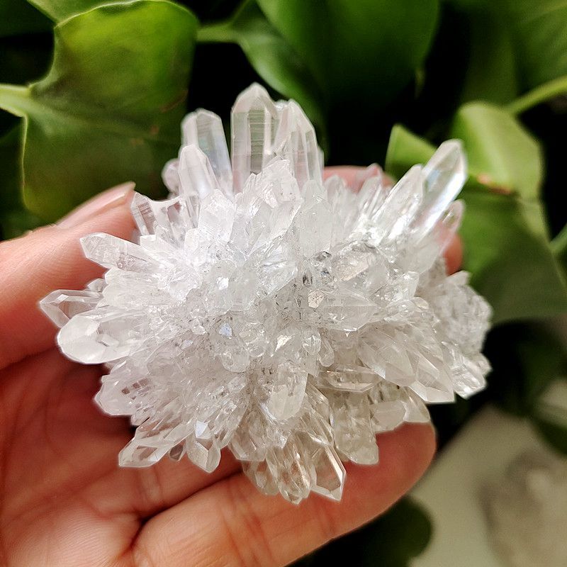 Natural Clear Quartz Crystal Point Stone Cluster Healing Rough Druzy Geode Decor