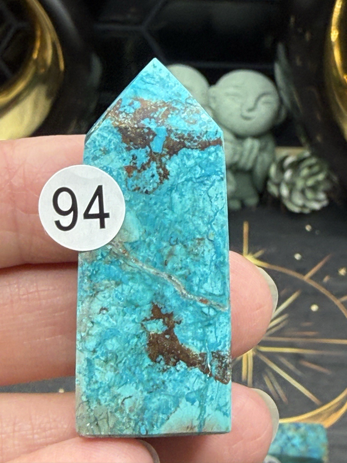 Natural Chrysocolla Small/mini Points Some hematite malachite Free shipping