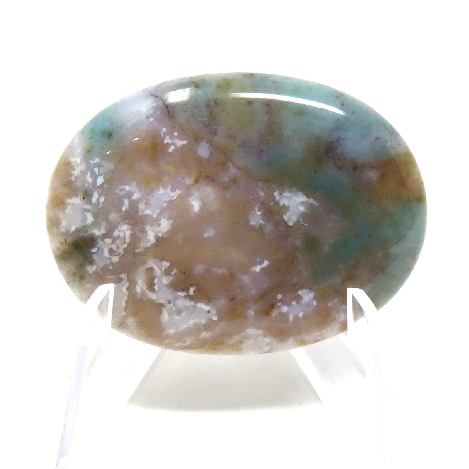Indian Agate Worry Stone #181- 40mmX30mm or 1.5″x 1″ – 6mm Thick – Pocket Stone
