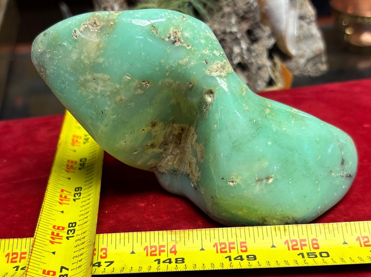 Natural Chrysoprase Freeform from Indonesia Polished Specimen 402 Grams