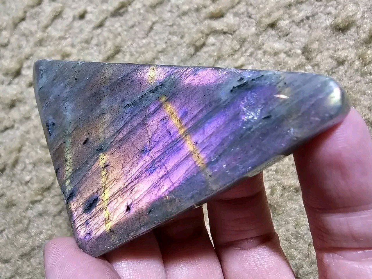 Labradorite All Seeing Evil Eye, Illuminati Carving, Crystals & Stones, Mineral