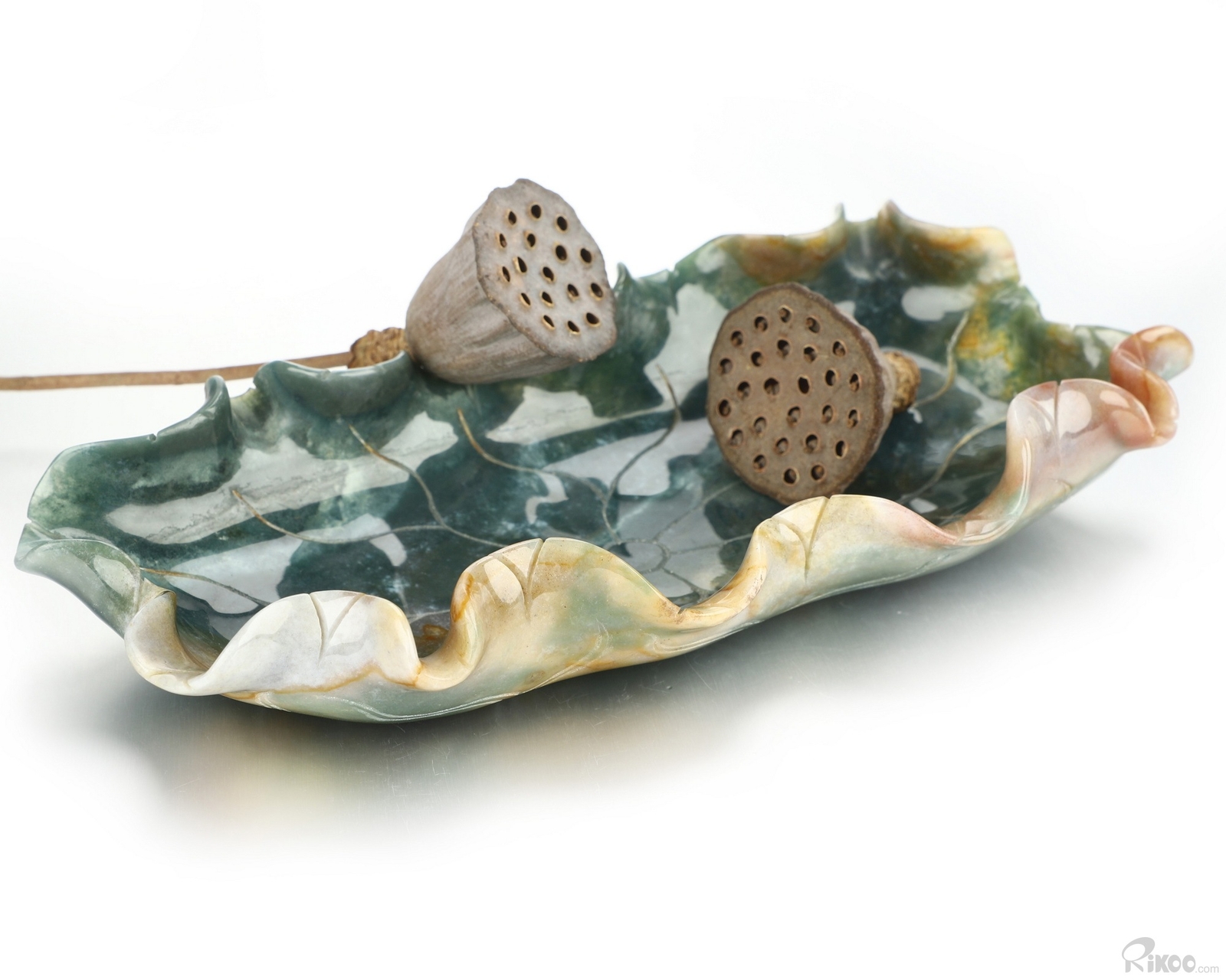 7.9″ Indian Agate Hand Carved Crystal Plate, Crystal Healing