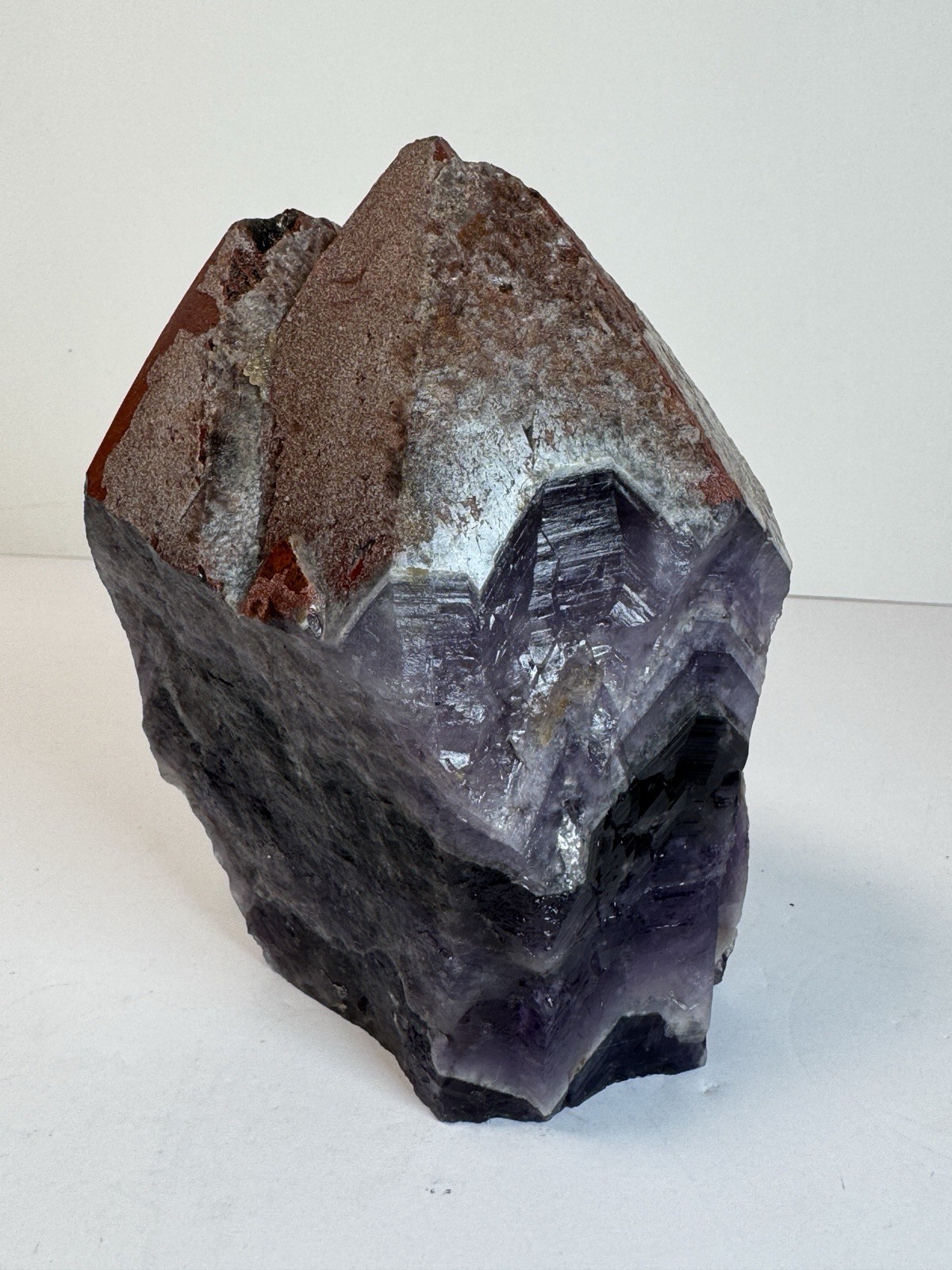 Fire Engine Red Cap Boreal Chevron Amethyst Quartz Genuine Auralite 23 Crystal