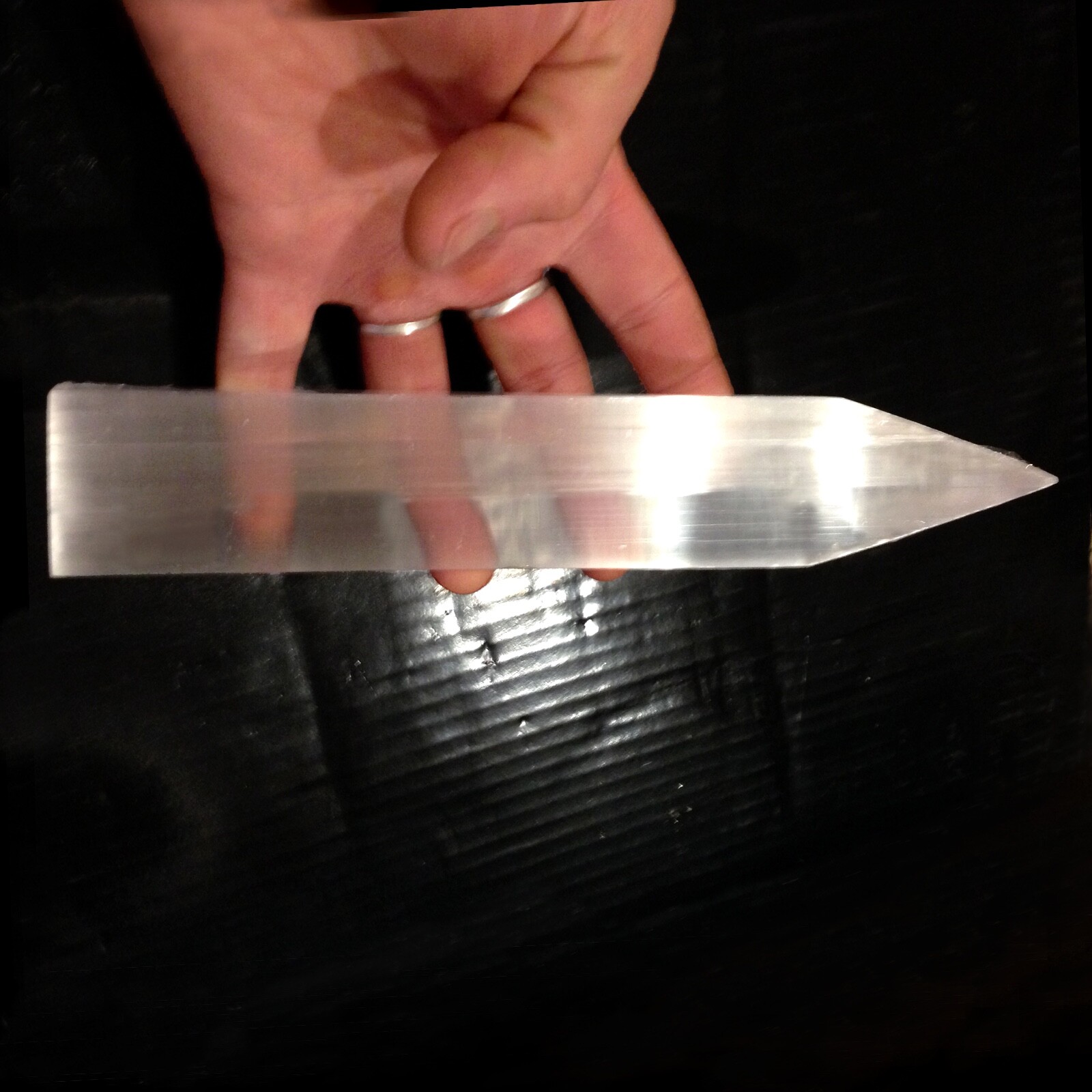 XL Selenite “Charging” Plate Polished Natural Crystal Display Plate Flat Wand