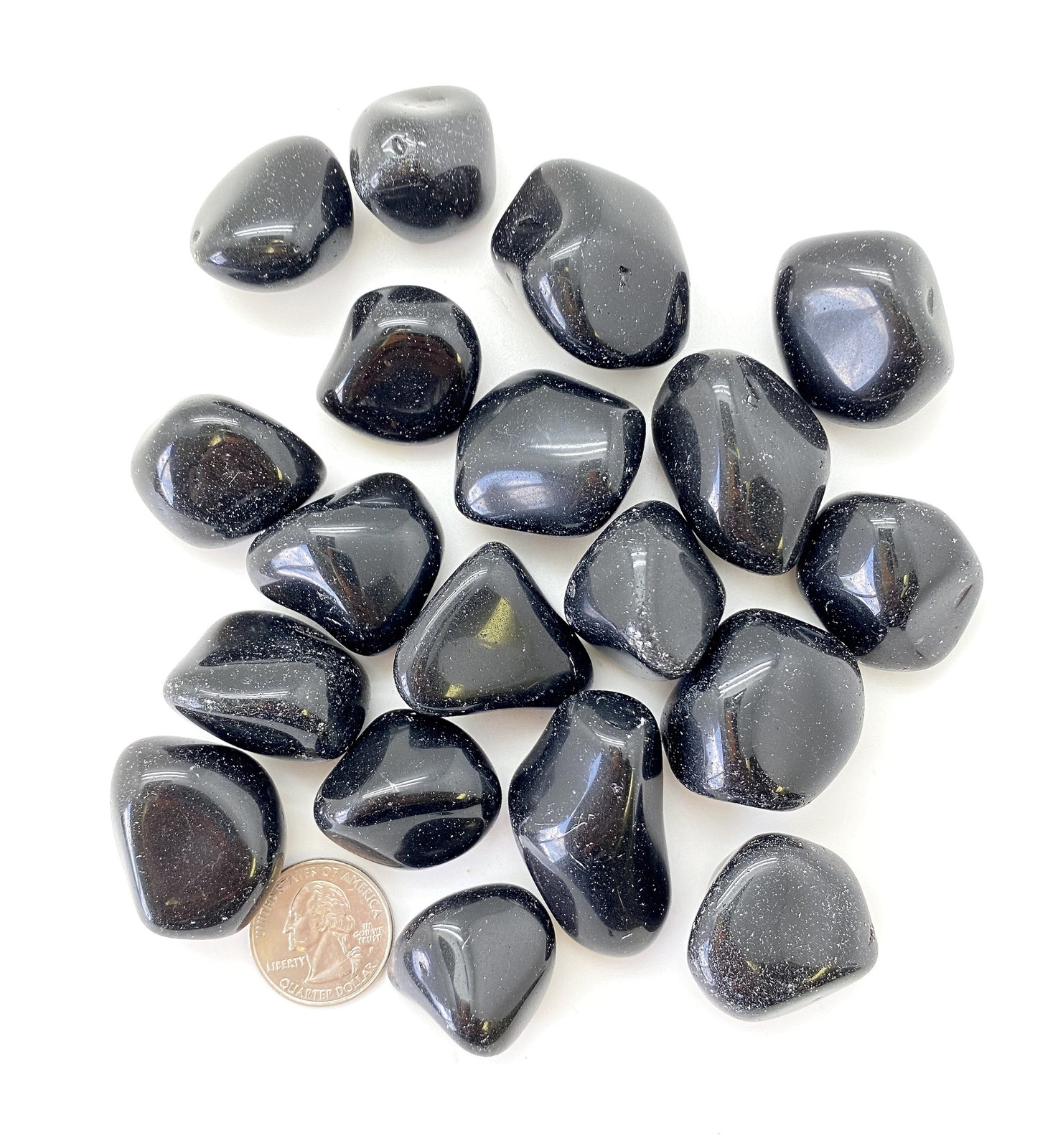 Apache Tears Tumbled Stone (XL) Polished Natural Apache Tears from Mexico