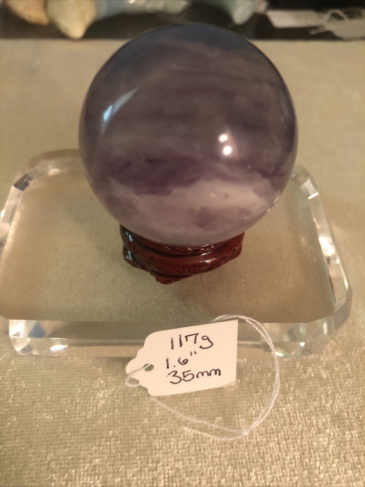 Rainbow Fluorite Sphere With Stand Rainbow & Stand 117g 1.6” 35mm