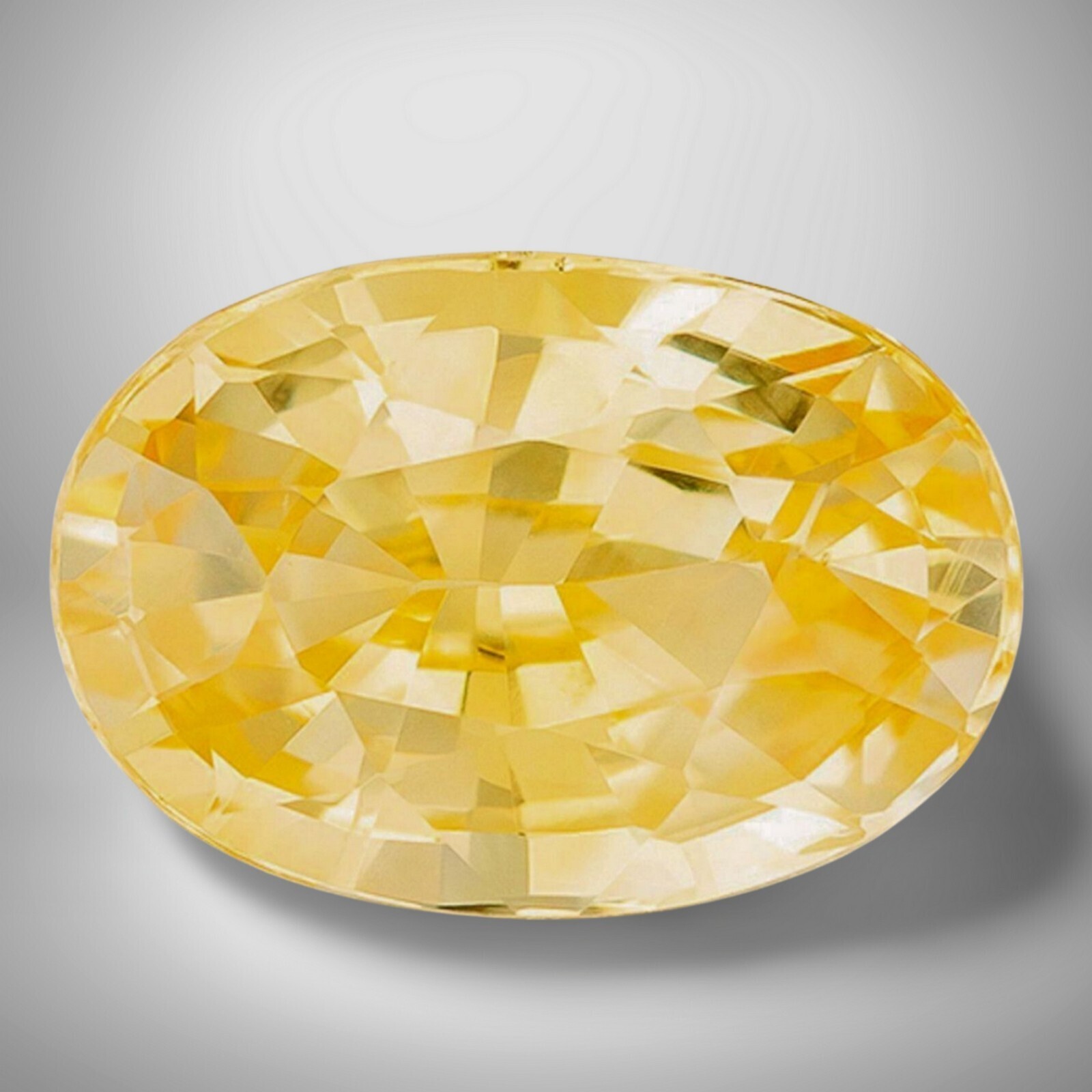 Yellow Sapphire Oval Cut Gemstone 9 Cts – 16×12 mm VVS Loose Gem