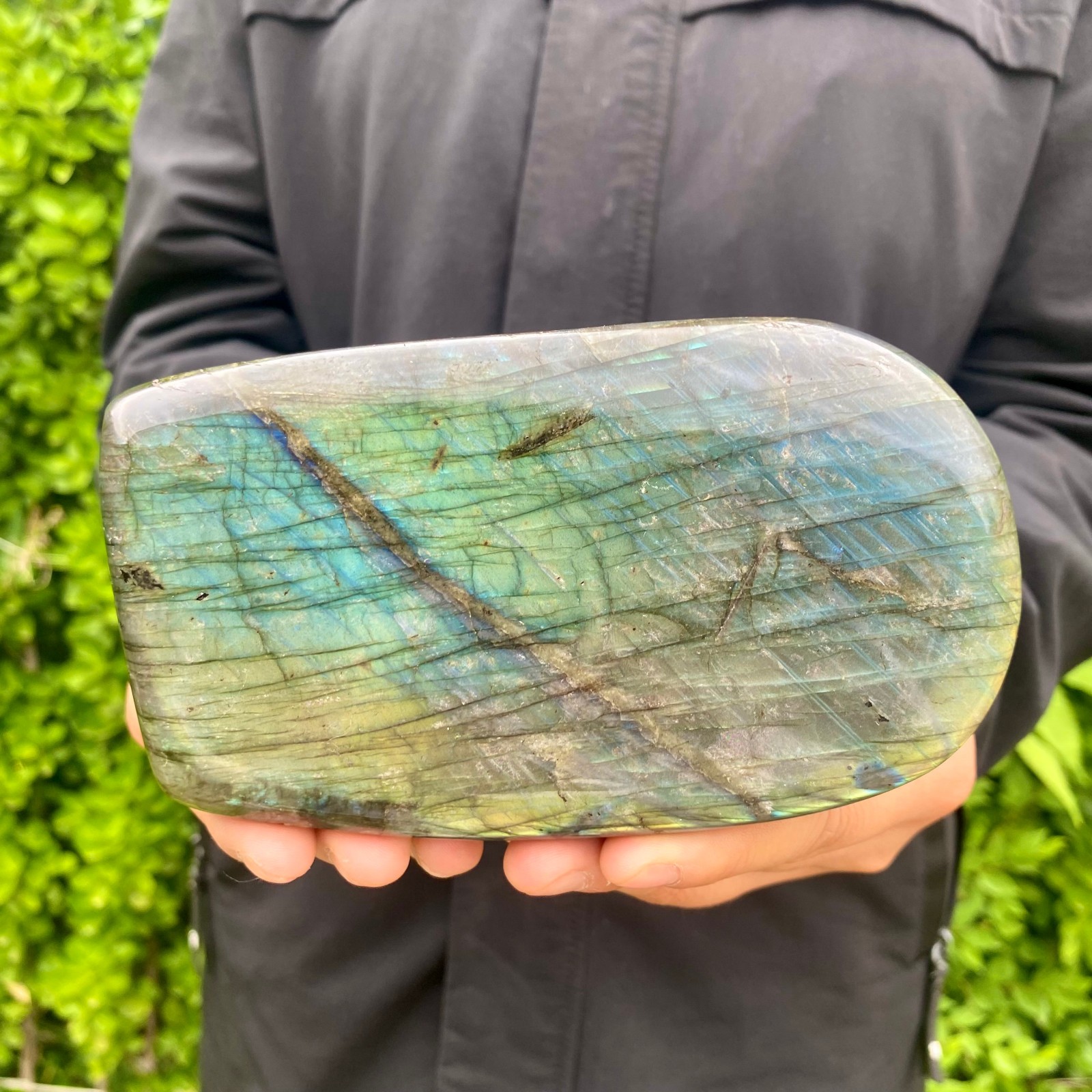 2.31LB Natural Labradorite Quartz Crystal Freeform Mineral Specimen Healing