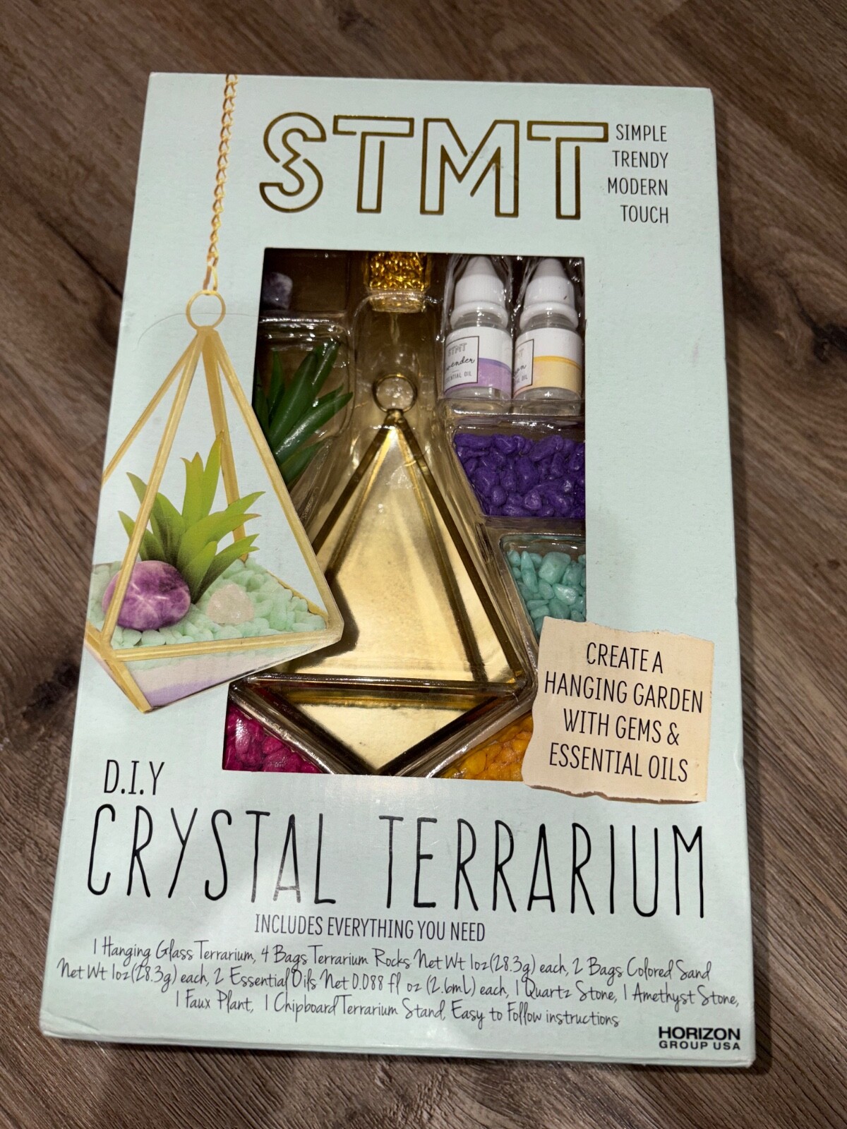 STMT D.I.Y Crystal Terrarium New Relax And Unwind Aroma Therapy Mom Care Yoga