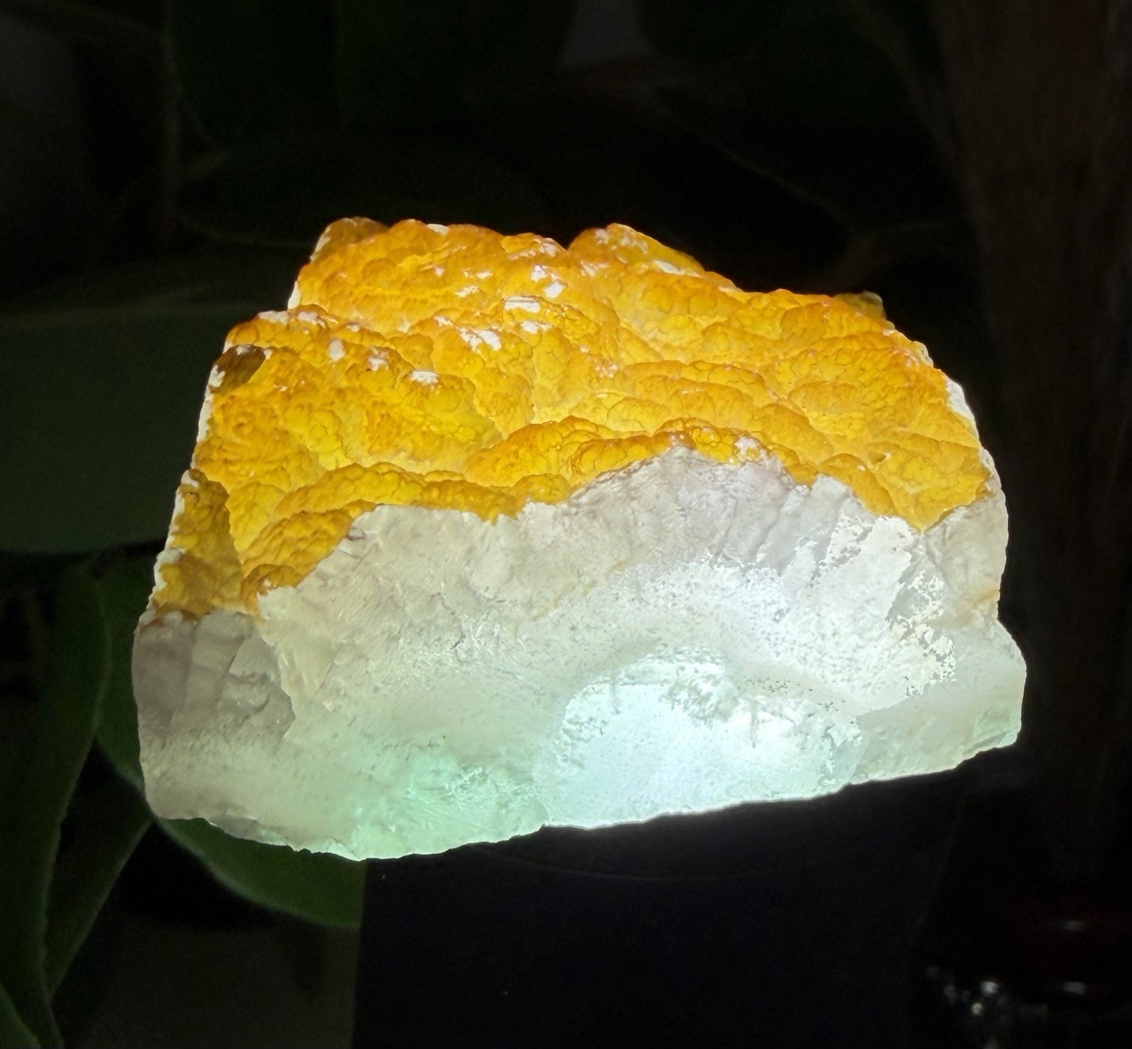 Crystal 110g Coated Clear & Green Fluorite Cluster Specimen Mineral Raw