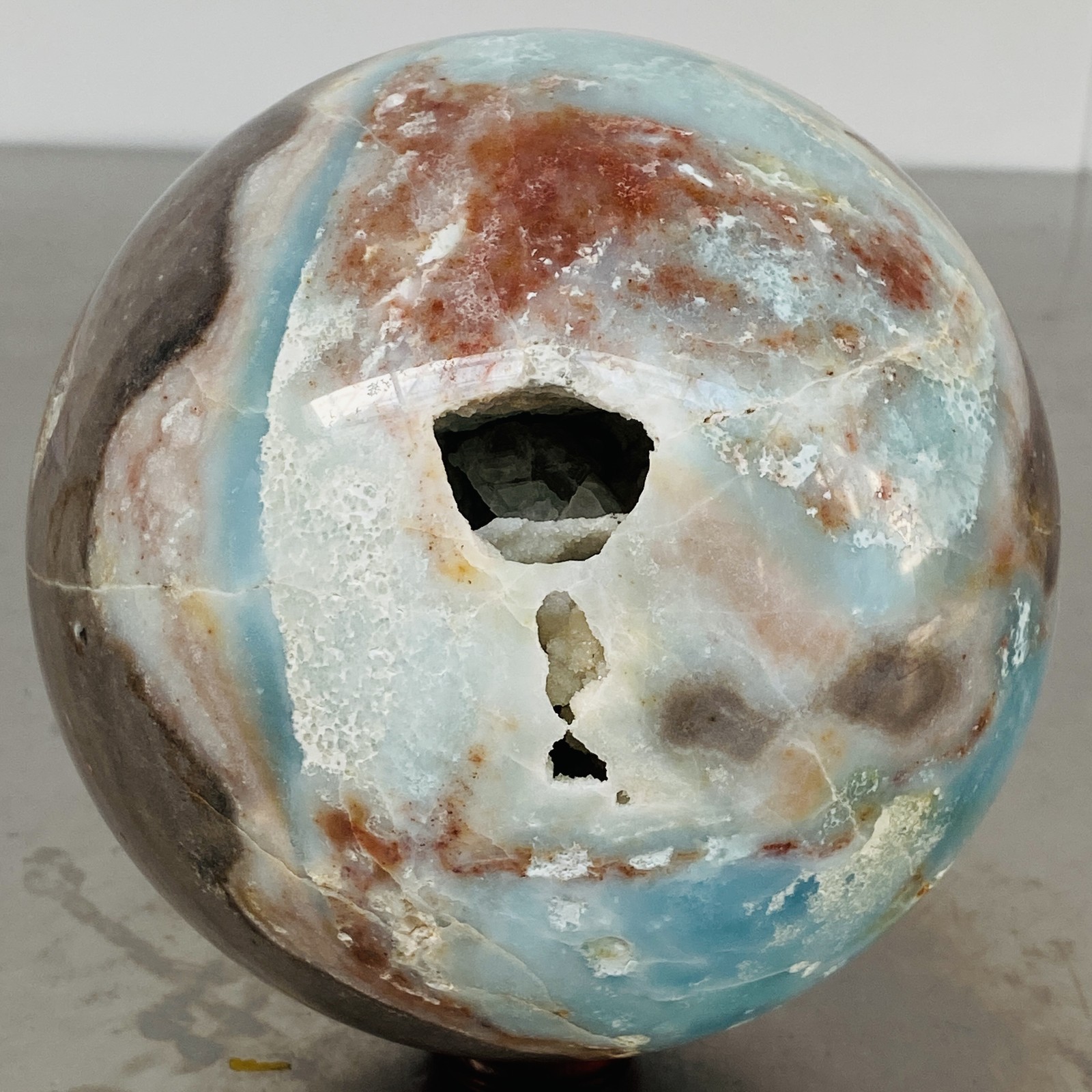 Natural amazon stone quartz ball crystal sphere healing 3540G (7.8LB)