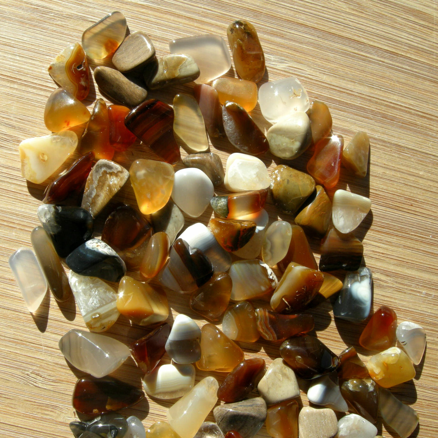 Polished Stones Crystals Mixed Small Size Colorful Tumbled Natural Rocks 8oz Lot