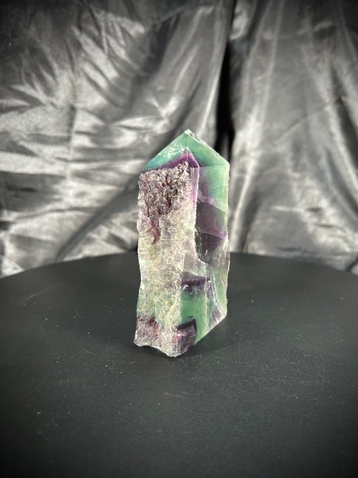 3.93″ Rainbow Fluorite Tower 2 Polished/2 Natural Sides 11.5oz (327 grams)