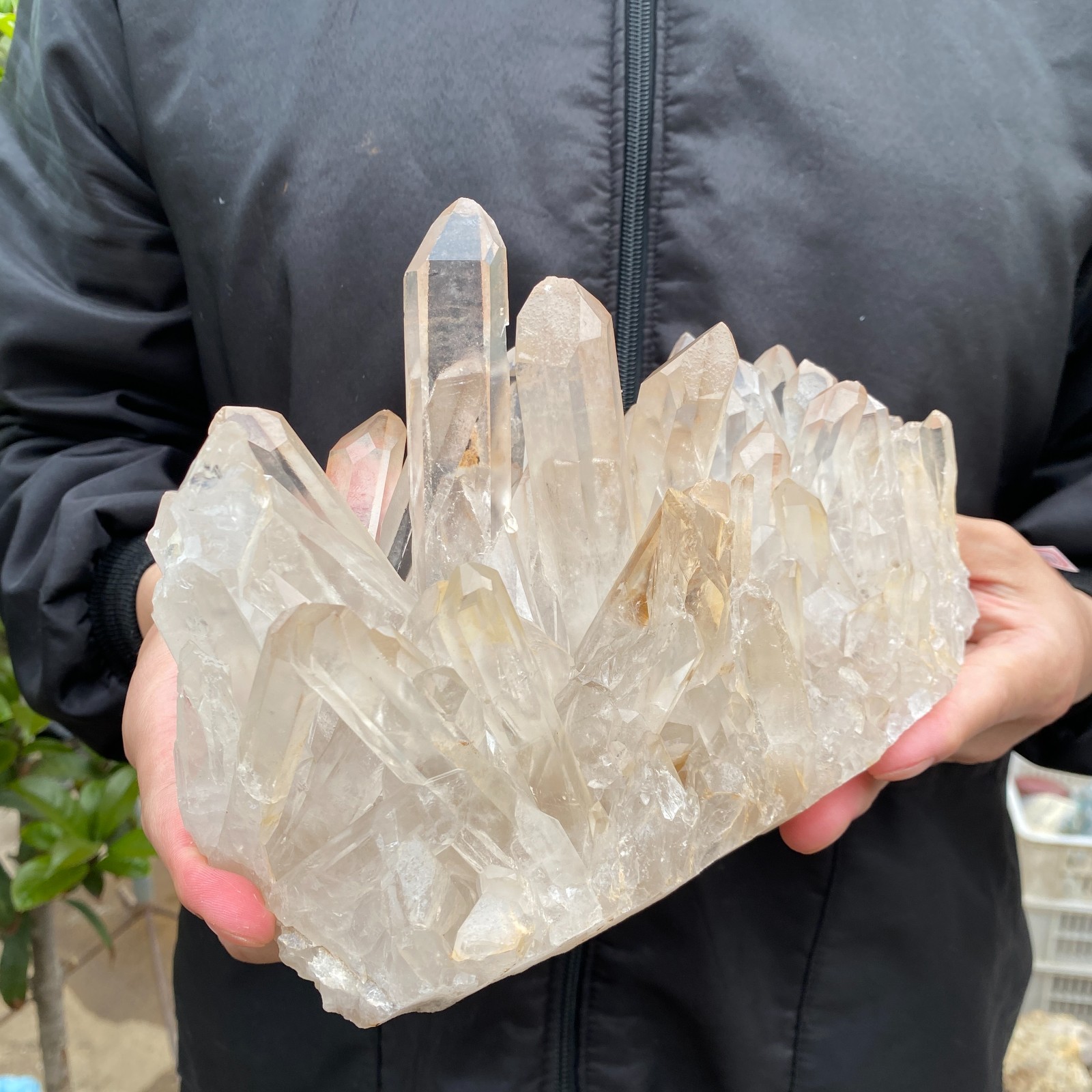 5.6LB Natural clear white quartz crystal cluster mineral specimen healing