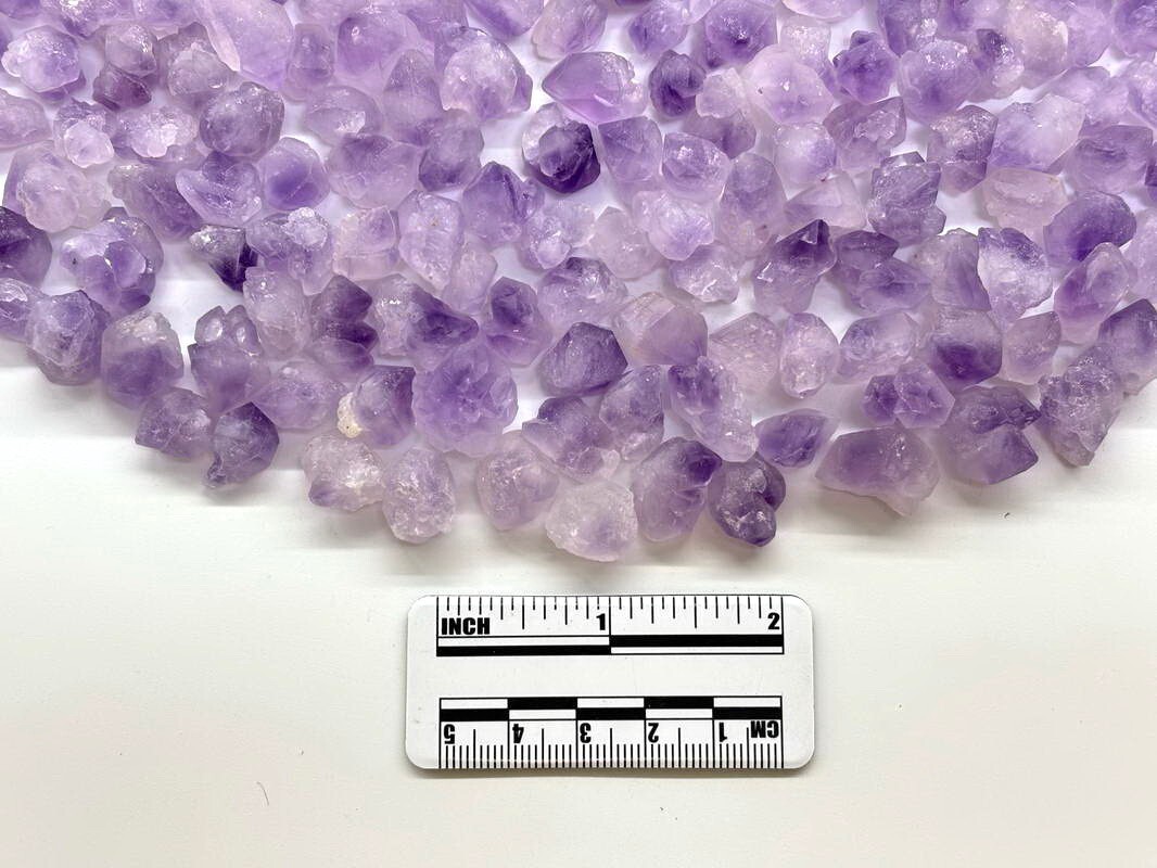 100-120pcs Tiny Amethyst Skeletal 1/2 lb Bulk Rough Quartz Crystal Purple Points