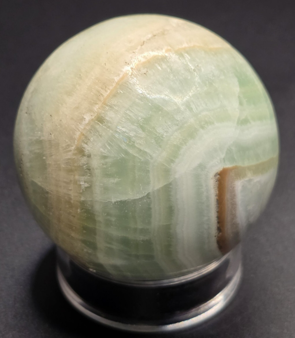 Green Caribbean Calcite Sphere 57mm