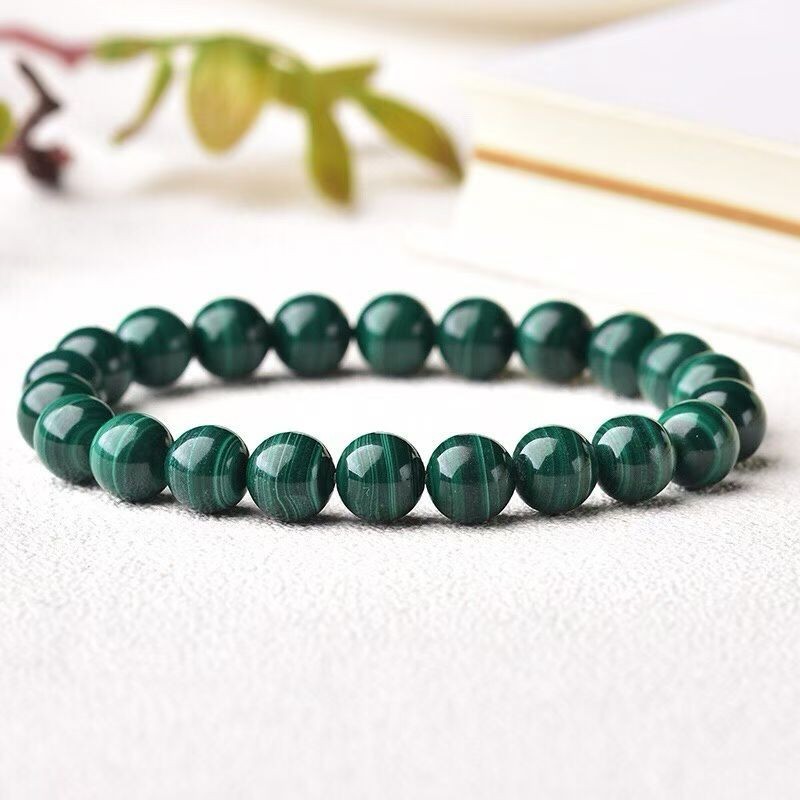 Natural malachite Quartz Crystal 8mm Beads stretch Bracelet 1pcs
