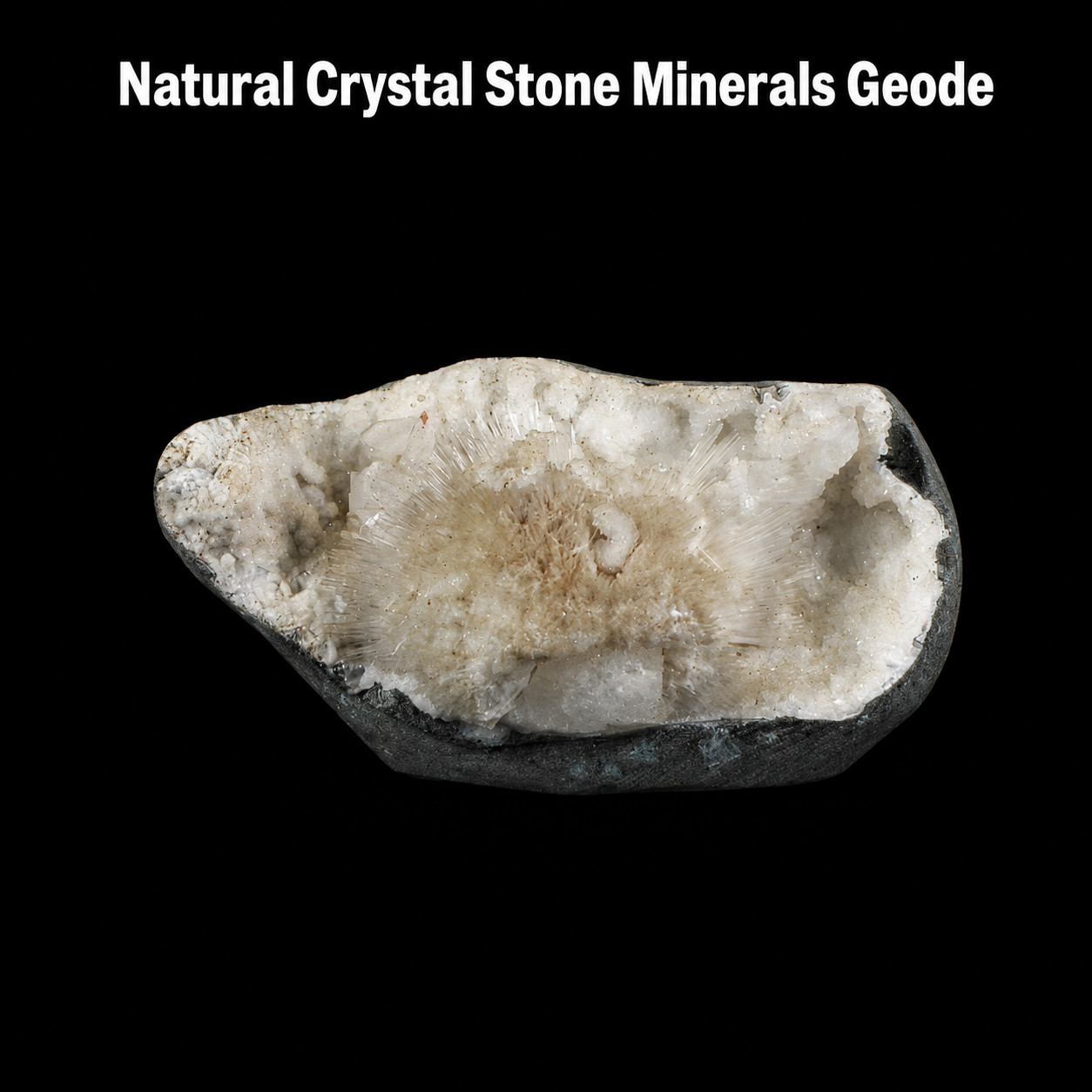 MM Quartz Crystal Geode Scolecite 150g 4x8cm Natural Display Mineral Specimen