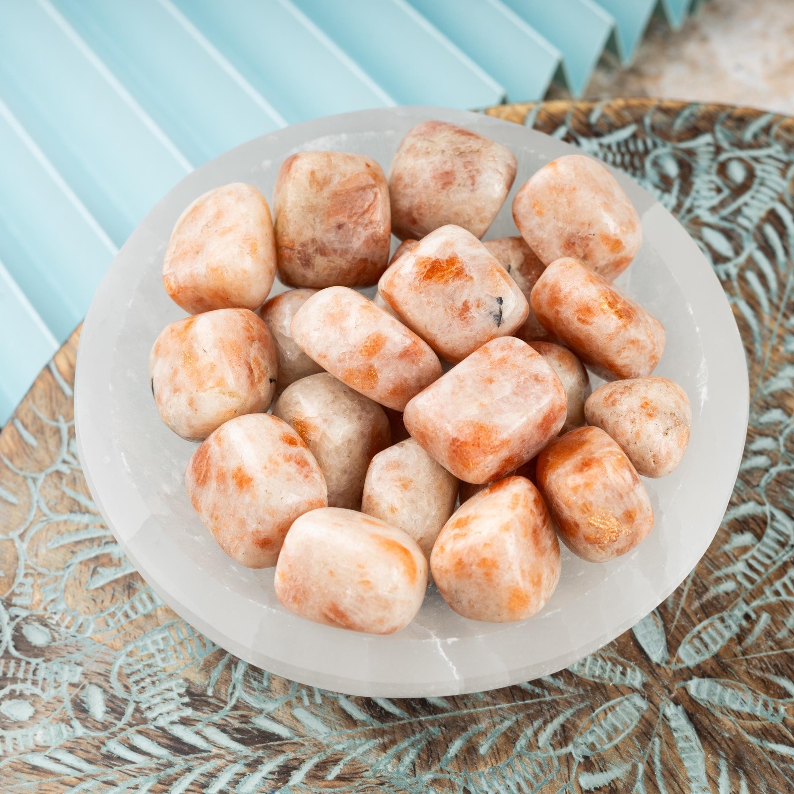 Sunstone Crystal Tumble Stone, Polished Stone for Meditation & Healing