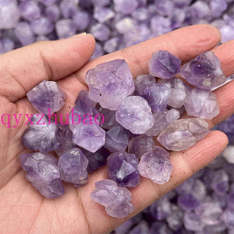 Natural Amethyst Rough Quartz Crystal Mineral Specimens Reiki Healing 8-12pcs