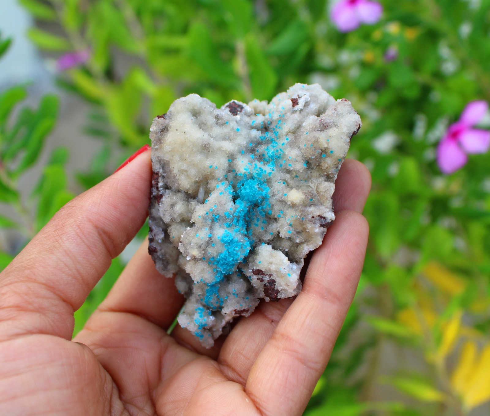 CAVANSITE TINY CRYSTALS FORMAT ON MATRIX MINERALS SPECIMEN