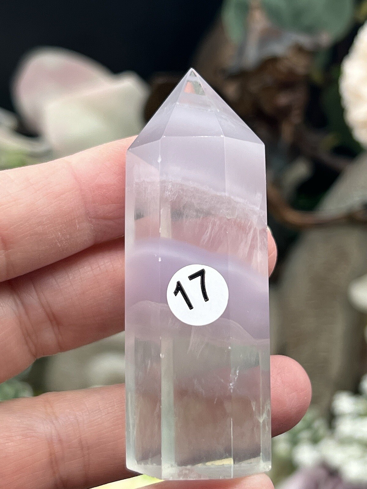 Natural Lavender Fluorite Points Beautiful Free ship & Gift